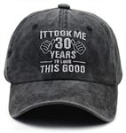 Gsspvii 30th Birthday Gifts for Women Men, 1992 Happy 30 Years Anniversary Decorations Hats, Funny 30 Birthday Party th Birthday Embroider Black One Size