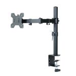 Robustt Computer PC Monitor LED TV Desk Mount Stand with Articulating Center Arm Joint | for 15" to 33" Screens Full Motion Mount | Height Adjustable | Gaming Screen - Pack of 1