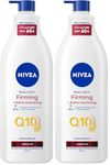 NIVEA Q10 60+ Mature Skin Body Lotion (400ml), Nourishing Firming Cream with Q10 and Argan Oil, NIVEA 72H Moisturising Cream for Ageing and Mature Skin (Pack of 2)