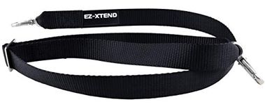 EZ-Xtend Boat Zipper Premium Double Bimini Top Strap with Hooks Adjustable All Stainless Steel Bimini Top Hardware - in Black Or White - PKG of 1 (Black, 60")