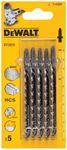 DeWALT DT2075 HCS Wood Jigsaw Blades T-Shank 100-68mm T144DP Pack of 5