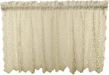 Lorraine Home Fashions Polyester & Polyester Blend Curtain, 36 Inch, Beige