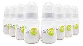 Avima 4 oz Anti Colic Newborn Baby Bottles, BPA Free, Standard Neck with Slow Flow Nipples (Set of 8)