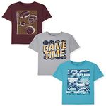 The Children's Place Boys' Short Sleeve Graphic T-Shirt 3-Pack, Multiport, Large