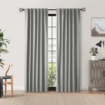 LumiLoom 96 Inches 100% Blackout Curtains - 2 Panels Set, Rod Pocket & Back Tab Window Treatment Drapes, Soundproof, Thermal Insulated, Energy Saving & Privacy Curtain, Each Panel 52" x 96", Grey