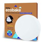 Oddy Ecobake Baking Paper Circles | 250 Pre-Cut Rounds, Size 9 inch | Ideal for Baking Cakes, Pastries & Cheesecakes | Best Suitable for Airfryer, Microwave, Oven & Steamer