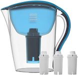 Drinkpod Ultra Premium pH Restore Alkaline Filter Water Pitcher - 3.5L Pure Healthy Water Ionizer, BPA Free, with Activated Carbon, Clean Water In Minutes, BONUS GIFT 2 Additional Filter Refills! (Blue)