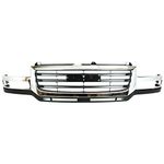 Fitrite AutoParts New Front Grille For 2003-2007 GMC Sierra With 2500HD/3500 Series, Includes 2007 Classic,Chrome Shell/Painted Black Insert GM1200568 19130795