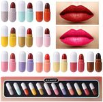 12 Pcs Mini Capsule Lipstick Set, N