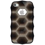 Amzer AMZ94611 Hexagon High Gloss TPU Soft Gel Skin Case Cover for Apple iPhone 4/4S (Fits All Carriers) - 1 Pack - Retail Packaging - Hexagon Pattern