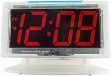 La Crosse Technology 30040 Jumbo Clear 1-Inch Red Led Electric Alarm Clock