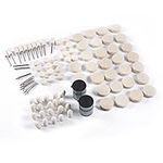 Wool Polishing Pack, 90Pcs Abrasive Soft Felt Polishing Buffing Wheel Mixed Kit for Dremel Rotary Tools