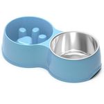 ZENO Dog Bowl | Dog Food Bowl | Slow Feeder Bowl | Puppy Bowls | Slow Feeding Bowl | Pet Bowl | Dishwasher Safe | Great for All Dogs | Non-Slip Base (Blue)