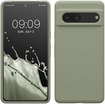 kwmobile Case Compatible with Google Pixel 7 Case - TPU Silicone Phone Cover with Soft Finish - Gray Green