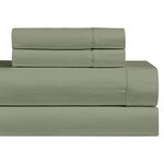 Royal Hotel’s Luxury Heavyweight 1000 Thread Count 4pc Bed Sheet Set 100% Cotton Material, Cool - Durable, Soft and Breathable Deep Pocket Sheets in Queen Size, Sage-Green