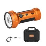 OLIGHT Marauder Mini 2 LED Bright Torch 10,000 Lumen with 750M Long Throw, IPX8, Rechargeable Flashlight with Dual Charging & 5 Lighting Modes for Outdoor, Camping, Hunting, Emergencies (Orange)