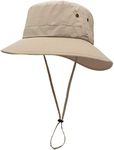 Magracy Unisex Ladies UPF 50+ Sun Hat Summer Wide Brim Bucket Hat for Womens Safari Hats for Fishing Gardening Light Khaki