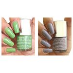 DeBelle Nail Polish Combo set of 2, Pastel Green (Mystique Green) and Sombre Grey (Grey), 16 ml (8ml Each)