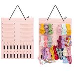 PACMAXI Baby Girl Headbands Storage Holder, Newborn Baby Girls Headbands and Bows Hanging Organizer, Baby Headbands Turban Knotted Display Stand. (Not Include Any Accessories) (Pink)