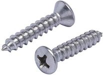 #8 X 7/8" Stainless Oval Head Phillips Wood Screw (100pc) 18-8 (304) Stainless Steel Screws by Bolt Dropper