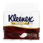 Kleenex® 3 ply Toilet Paper Tissue Roll, 12 Rolls, 165 Pulls/Roll (Total 1980 Sheets) (92544)