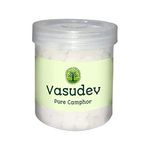 Vasudev Pure Camphor | Kapur | Kapoor | Kapooram Tablets for Puja, Aarti, Havan, Meditation, Yoga Kapoor Dani, Diffuser, Air Purifier, Mosquito - Insect Repellent - 25 Gram