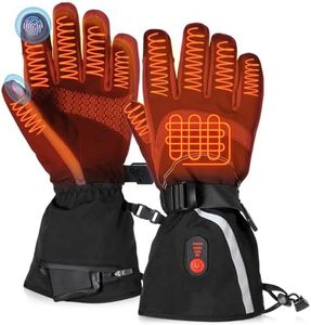 immtree Heated Gloves for Men Women, Rechargeable Electric Gloves with Battery (3000mAh x 2) 15s FlashHeat Technology, Waterproof Touchscreen for Winter Ski Hunting Driving Camping, S