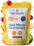 TrueSeaMoss Sea Moss Gummies for Adults & Kids - Magnesium, Burdock Root & Bladderwrack – Supports Immune, Boost Energy, Skin & Hair Health, Detox - 60 Vegan Gummies