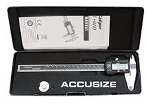 Accusize Industrial Tools 0-8'' / 0-200 mm Elctronic Left Hand Digital Caliper, 0.0005''/0.01 mm Resolution, Ab11-L108