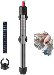 HITOP HP-608 Submersible Aquarium Heater 100W 200W 300W With Thermometer and Extra Sucker Cup (300W)