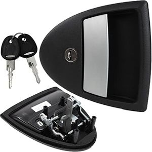 FAP Serrure de porte extérieure pour caravane, camping-car, caravane, système FF, Triangle 1, noir (S)