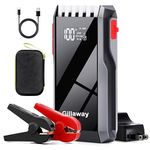 Gillaway 012 Jump Starter Battery Pack, 4000A Peak Car Battery Charger Jump Starter for Up to 10.0L Gas or 8.0L Diesel Engine,12V Car Jumper Starter Portable with Full LCD Screen & LED Light & USB