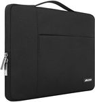 MOSISO Laptop Sleeve Compatible with MacBook Air/Pro, 13-13.3 inch Notebook, Compatible with MacBook Pro 14 inch M3 M2 M1 Chip Pro Max 2023-2021, Polyester Multifunctional Briefcase Bag, Black