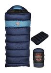 RhinoKraft Ultra-Light Zero Degree Envelope Sleeping Bag for Adults for Mild to Harsh Winter, Portable with Compression Sack for Camping, Trekking, Hiking and Outdoor Activities