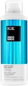IGK - Disco Disco - Clear Gloss Finishing Hair Spray - Moisturizes, Adds Shine & Enhances Color - No Greasy Residue - 5.3oz