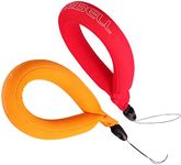 Luxebell Floating Wrist Strap Waterproof Foam Camera Float for GoPro Panasonic Lumix Nikon COOLPIX S33 Keys and Waterproof Case Pouch Orange Red Orange & Red