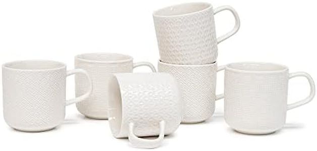 salt&pepper Barista Embossed Mug 300mL - Set of 6 - Coffee Mugs