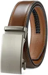 BOSTANTEN Mens Belt Leather Ratchet Belt For Men Dress and Casual with Adjustable Buckle, Trim to Fit