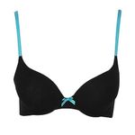 Van Heusen Cotton Women Wired Padded Push-Up Bra - Anti Bacterial, Plush Back No Slip Strap_11012_Black_32C