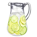 Amazing Abby Droply - Acrylic Pitcher (72 oz, 2.2 qt.), BPA-Free and Shatter-Proof