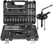 DISEN Bearing Puller, 35-in-1 Bearing Puller KIt, Blind Inner Bearing Pullers Kit, Bearing Removal Tool for Ball Bearings with Wrench and Case (Refer to The Video for Installation and Usage) - Black