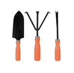 Kraft Seeds Garden Tool Set - 3 Pcs (Big Shovel, Cultivator, Weeder) | Terrace Gardening Accessories | Gardening Tools Kit for Home Gardening | Essential Farming Spade, Trowel, Tiller for Gardening