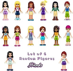 LEGO Friends Girl Female Male Minifigures - Lot of 6 Random Figures (No Duplicates)