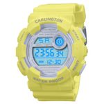 Carlington Resin Unisex Digital Watch For Young Boys And Girls - Ct 9121 Yellow, Dial_Multi, Band_Silver