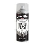 JENOLITE Directoplast Gloss Spray Paint | BLACK |400ml | Multi Surface Spray Paint | For All Types Of Plastic | No Primer Required | RAL 9005