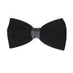 PELUCHE Solid Essentials Black Velvet Bow Tie