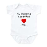 CafePress - My Grandma & Grandpa Love Me Infant Bodysuit - Cute Infant Bodysuit Baby Romper