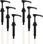 Black Coffee Syrup Pump for Starbucks 1 Liter (33.8 Fl Oz) Syrup Bottles (Pack of 6)