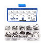 160PCS Metric 304 Stainless Steel C-Clips Internal Retaining Ring Assortment Kit,10 Size