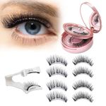 Magnetic Eyelashes, Natural Look Magnetic Eyelashes with Applicator, Reusable Magnetic Lashes without Eyeliner, Magnetic Lashes Extension Kit No Glue